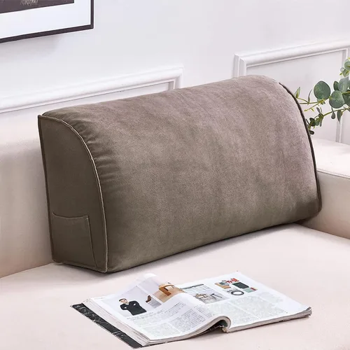 Miniatura 8 de Almohada triangular para sofá cama, almohada triangular cómoda para cabecera y respaldo de lectura, cojín de soporte lumbar para cuello y espalda