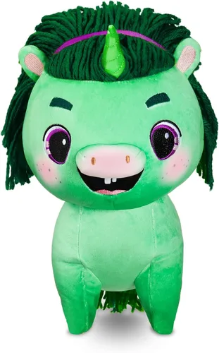 Miniatura 2 de Not Quite Narwhal Juniper Pom Pom Dazzlerump - Peluche de 12 pulgadas, material suave para abrazar, gran juego para el cabello