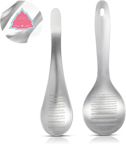 Miniatura 3 de 2 piezas de acero inoxidable ajo, jengibre, rallador de cuchara, herramienta de cocina para triturar fácilmente picar para ajo, frutos secos