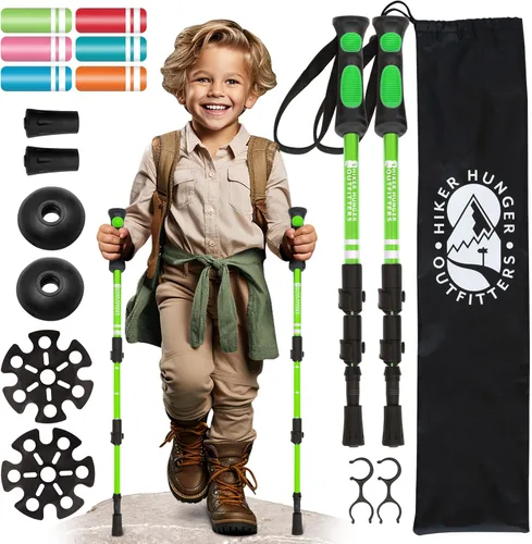 Miniatura 13 de Kids Hiking Poles by USA Brand - Lightweight Collapsible Kids Walking Stick w/Quick Adjustable Flip Locks