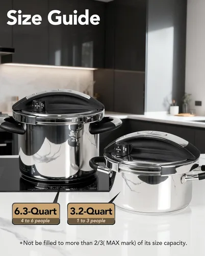 Miniatura 9 de MICHELANGELO Olla a presión de acero inoxidable, 6L