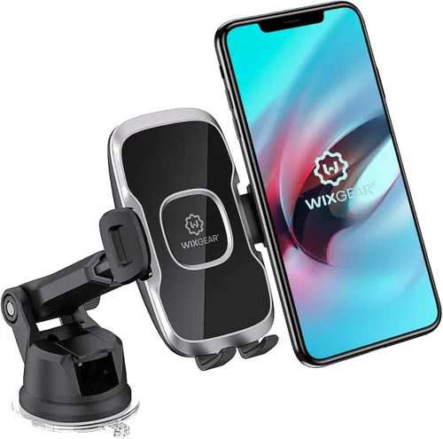Miniatura 9 de Soporte de teléfono para tu coche – Soporte de teléfono para tablero y parabrisas con rotación de 60°, fuerte ventosa de doble bloqueo, abrazadera