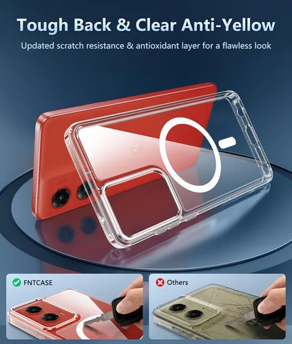 Miniatura 1388 de FNTCASE Funda para iPhone 13 Pro-Max: Fundas magnéticas transparentes compatibles con Magsafe Slim anti amarillamiento protección contra caídas