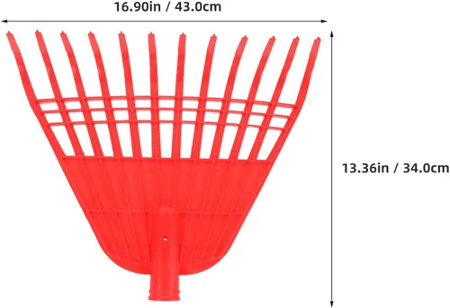 Miniatura 2 de Portable Plastic Garden Lawn Rake Head Replacement with Tines for Efficient Leaf and Grass Removal Lightweight Rake for Outdoor Gardening Farm