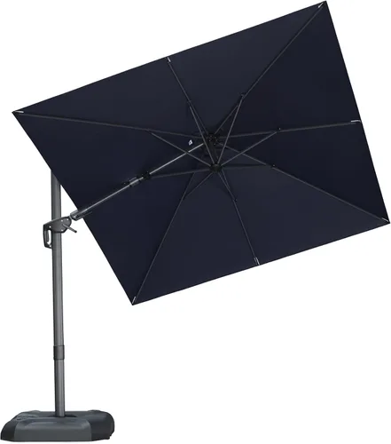 Miniatura 46 de PURPLE LEAF Sombrilla de Patio de 8 Pies para Exteriores Sombrilla Cantilever Cuadrada de Aluminio Sombrilla Offset con Rotación de 360 Grados