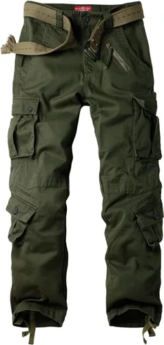 Miniatura 2 de Pantalones cargo de trabajo para mujer, de algodón, con 8 bolsillos, informal, estilo de combate militar