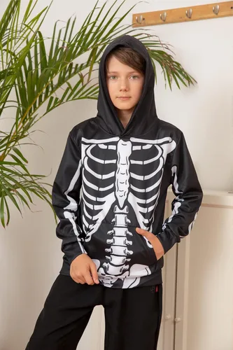 Miniatura 5 de Uideazone Sudadera con capucha sin botones para niños y niñas con diseño gráfico 3D, con bolsillos de 6 a 16 años