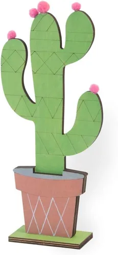 Miniatura 3 de Boston International Decoración decorativa de madera, grande, guirnalda de cactus (paquete de 2)