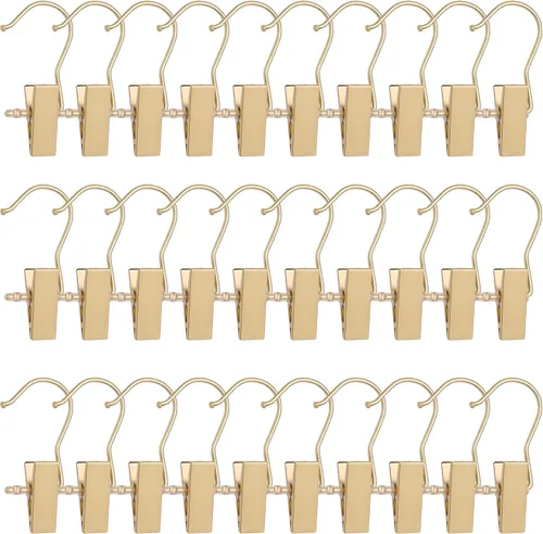Miniatura 9 de BEWISHOME 30 ganchos para botas para armario, ganchos de lavandería con clips, clip de sujeción para colgar botas, alfileres de ropa, ganchos