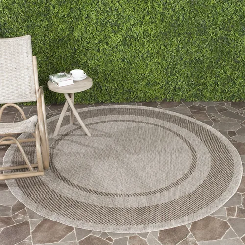 Miniatura 35 de SAFAVIEH Alfombra lavable al aire libre Courtyard Collection - 2'3" x 5', beige y negro, no desprende pelusa y fácil de limpiar, ideal para patio