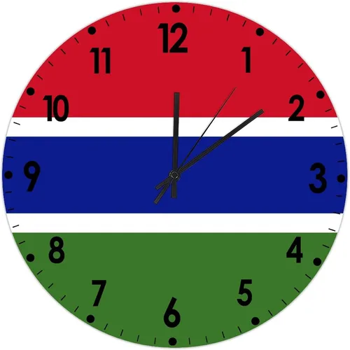 Miniatura 628 de Cheyan Reloj de pared con bandera de Canadá de 12 pulgadas, silencioso, sin tictac, de PVC, funciona con pilas, reloj redondo decorativo, regalo