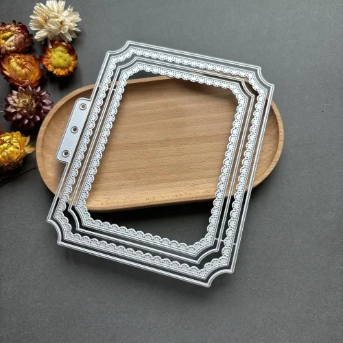 Miniatura 3 de Lapoo Troquel de corte geométrico para álbumes de recortes, duradero, troquel de corte de metal para álbum de recortes, álbum de fotos, tarjetas