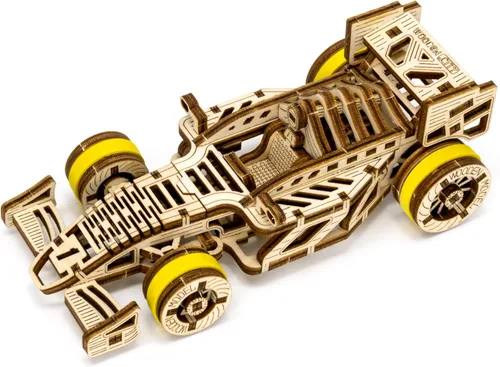Miniatura 9 de WOODEN.CITY Bolid - Rompecabezas de madera 3D para adultos, construye tu propio auto de carreras con motor de banda de goma