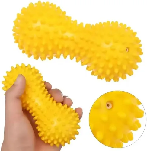 Miniatura 2 de Bolas de maní suaves para masaje, reflexología de presión, masajeador de maní, alivio miofascial para fascitis de pies, 1 paquete (rojo)