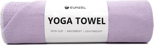 Eunzel Toalla de yoga caliente – Toalla de microfibra antideslizante para esterilla de yoga con punto de agarre absorbente de sudor, toalla para