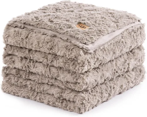 Miniatura 15 de UGG Adalee - Manta de piel sintética tamaño individual, cálida y acogedora, manta extra grande para sofá, ropa de cama lavable para cama individual
