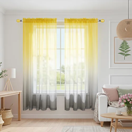 Miniatura 16 de Cortinas rosas y verdes para decoración de dormitorio de sirena, juego de 1 panel transparente, con bolsillo para barra, cortinas de sirena