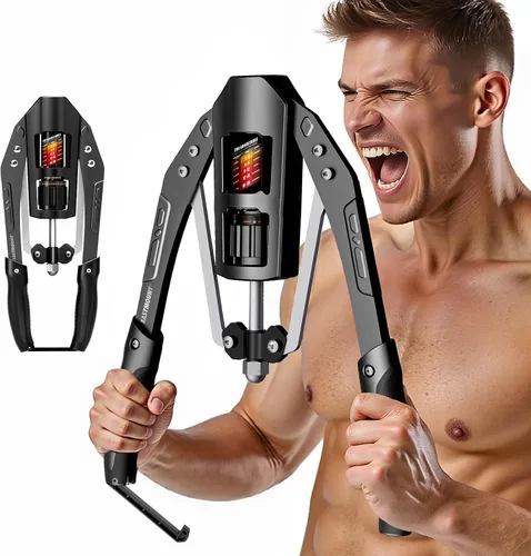 Miniatura 8 de EAST MOUNT Ejercitador de brazo Twister – Potencia hidráulica ajustable de 22 a 440 libras, expansor de pecho para el hogar, equipo de entrenamiento