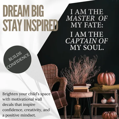 Miniatura 3 de My Vinyl Story - I Am The Master of My Fate - Inspirational Motivational Wall Decal Sticker Quote Vinyl Art Decor for Home Office Classroom Positive