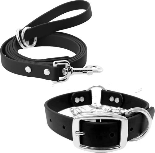 Miniatura 19 de Collar impermeable para perro con anillo central resistente Collar para perros pequeños, medianos, grandes o XL, Amarillo