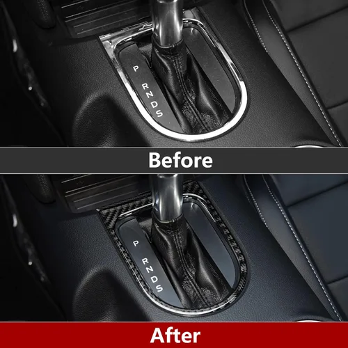 Miniatura 3 de Adhesivo de vinilo de fibra de carbono para panel de marco de engranajes para Ford Mustang 2015, 2016, 2017, 2018, 2019, 2020, 2021, 2022, 2023