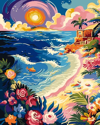 Miniatura 10 de QUITEDEW Kit de pintura por números para adultos, Times Square para adultos, kits de pintura por números, paisaje de calle, pintura cuadrada