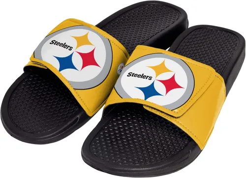 Miniatura 15 de FOCO mens NFL Team Cropped Big Logo Shower Sport Slide Flip Flop Sandals