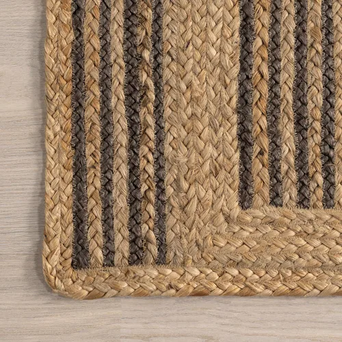 Miniatura 5 de nuLOOM Aletta - Alfombra geométrica de yute de 5 x 8 pies para comedor, alfombra neutra, alfombra para sala de estar, cocina, color natural