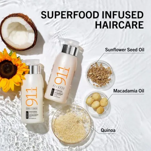 Miniatura 6 de Biotop Professional 911 Champú de quinua para mujeres y hombres, champú nutritivo sin sulfato con aceite de argán, fabricado con proteína de quinua