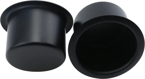 Miniatura 4 de 2 portavasos de metal para automóviles, portavasos de aluminio para sofá, reclinable, barco, patio, mesa de póquer, automóvil, camión, color negro