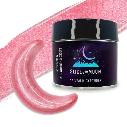 Miniatura 19 de Slice of the Moon Polvo de mica mineral natural verde iridiscente, 0.88 oz (25 g) para uso personal o profesional - cosméticos, proyectos