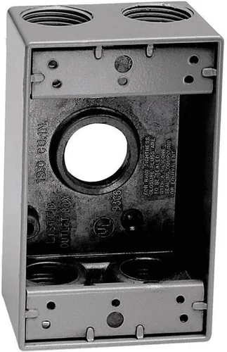 Miniatura 4 de Sigma Engineered Solutions 14251-5 1/2-Inch 5 Hole 1-Gang Caja resistente a la intemperie, gris