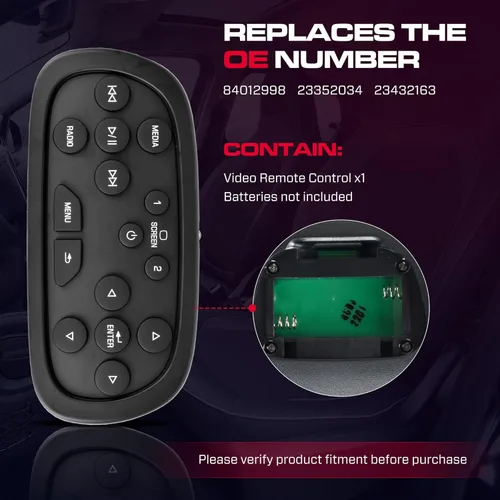 Miniatura 3 de 84012998 Consolas superiores traseras con control remoto de entretenimiento de DVD compatible con Chevy Suburban/Tahoe y GMC Yukon 2013-2020