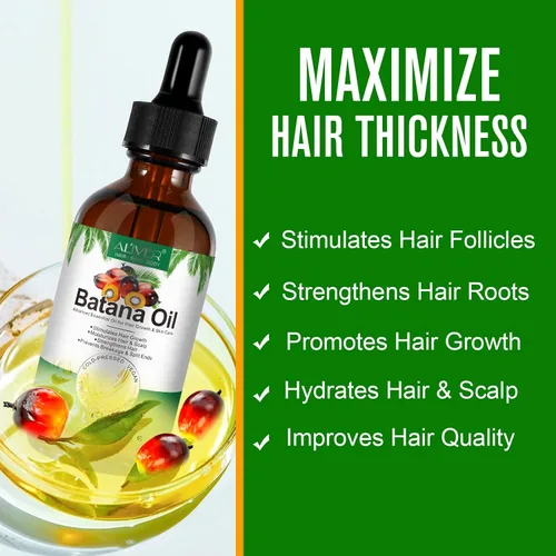 Miniatura 2 de Aceite de batana crudo para el crecimiento del cabello, aceite de batana 100% puro de Honduras, nutre el cabello seco y dañado, elimina las puntas