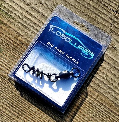 Miniatura 4 de Lobo Lures Sacacorchos giratorio resistente de pesca Marlin de liberación rápida de 450 libras