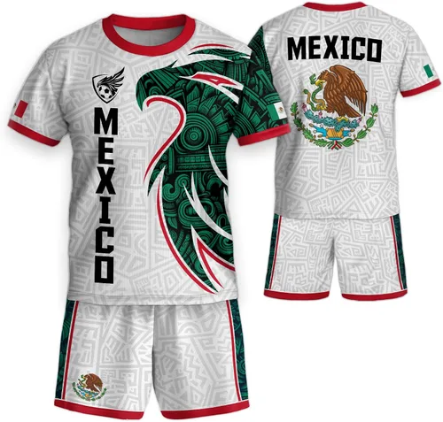 Miniatura 10 de Camiseta de Fútbol Juvenil de México, Camisetas de Fútbol Mexicanas para Niños, Camisetas de México para Niños, Camiseta de Fútbol Mexicana