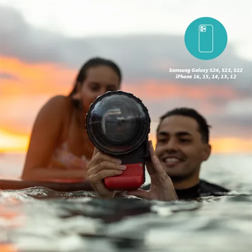 Miniatura 5 de Joby SeaPal - Domo de 6 pulgadas, para funda impermeable SeaPal para smartphone, 50/50 por encima - Disparo bajo el agua, para creación de contenido