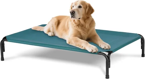 Miniatura 12 de Cama Elevada para Perros para Exteriores, Catre Elevado XL para Perros con Malla Lavable, Cuna Refrescante para Mascotas a Prueba de Mordidas