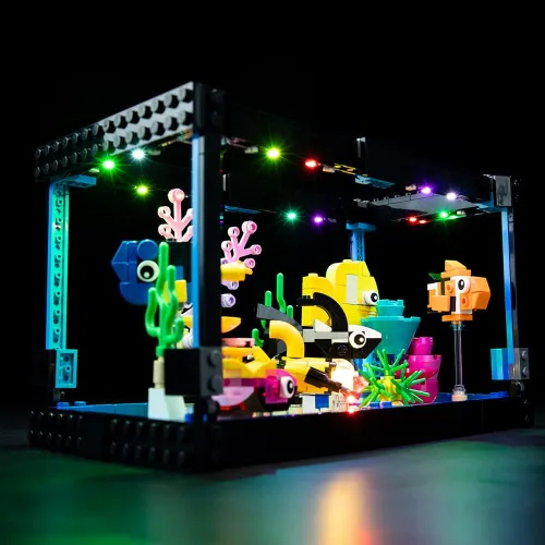 Miniatura 5 de Kyglaring Kit de luces LED compatible con Lego Set 31122, accesorios de iluminación compatibles con Creator Fish Tank, solo luces