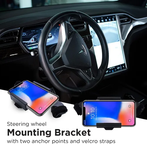 Miniatura 5 de Soporte de teléfono de coche para volante Soporte de teléfono celular para modelo 3 iPhone Android