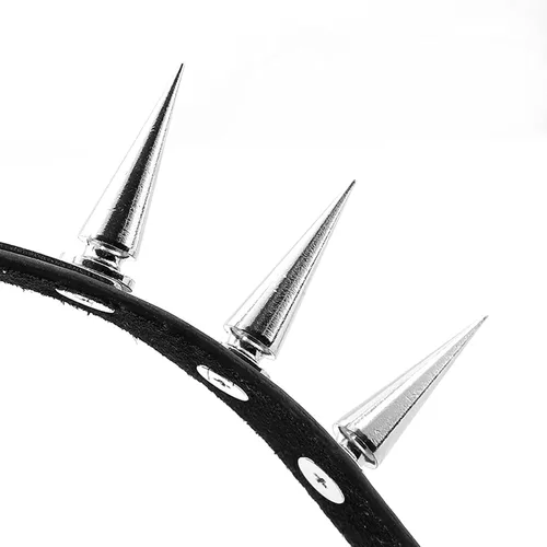 Miniatura 6 de Eigso Steampunk Retro Spike Cuff Bracelet para hombres y mujeres (negro)