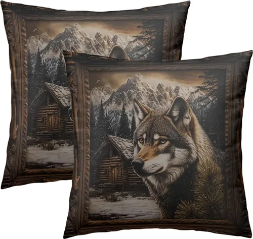 Miniatura 10 de Funda de almohada marrón con estampado de leopardo - 2 piezas Funda de almohada de guepardo de 16x16 pulgadas Fundas de almohada de algodón