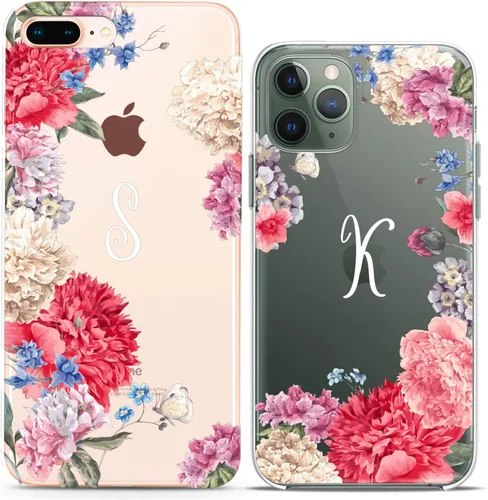 Miniatura 14 de Fundas a juego para parejas compatibles con iPhone 16 15 14 13 12 11 Pro Max Mini Xs X 6s 8 Plus 7+ Xr 10 SE 5 personalizado de madera con nombre