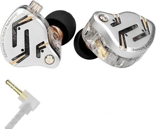 Miniatura 19 de KZ ZS10 Pro Monitores Intrauditivos con Cable, 1DD 4BA Metal iem, Auriculares para Juegos de Alta Fidelidad con Cable de 2 Pines Sin Enredos