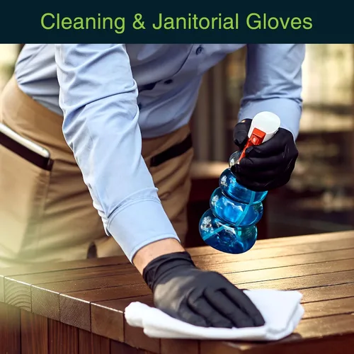 Miniatura 4 de Guantes desechables de vinilo negro, sin látex, tamaño pequeño, 50 unidades - Guantes quirúrgicos de grado médico y dental - Guantes de nitrilo sin