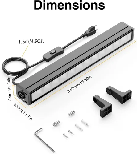 Miniatura 5 de Onforu Paquete de 4 luces LED negras de 42 W, barras de luz negra con enchufe e interruptor, suministros de fiesta que brillan en la oscuridad