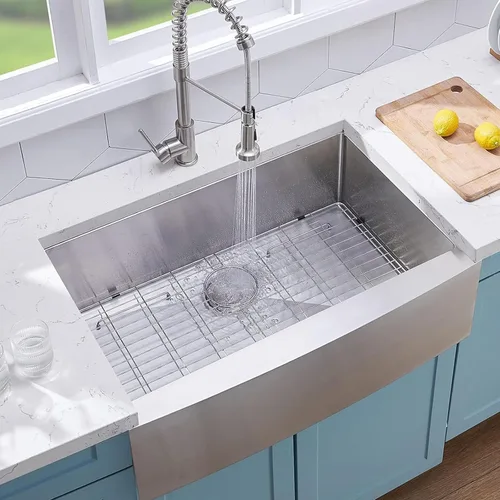 Miniatura 11 de VCCUCINE - Fregadero de cocina de 21 x 20 pulgadas, fregadero de cocina pequeño de acero inoxidable calibre 16, cuenco individual para exteriores