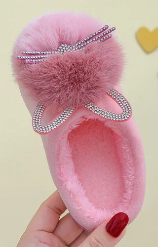Miniatura 2 de Pantuflas para niñas y niños, pantuflas de casa de gato, pantuflas mullidas, pantuflas rosadas, pantuflas cálidas de invierno, zapatos suaves