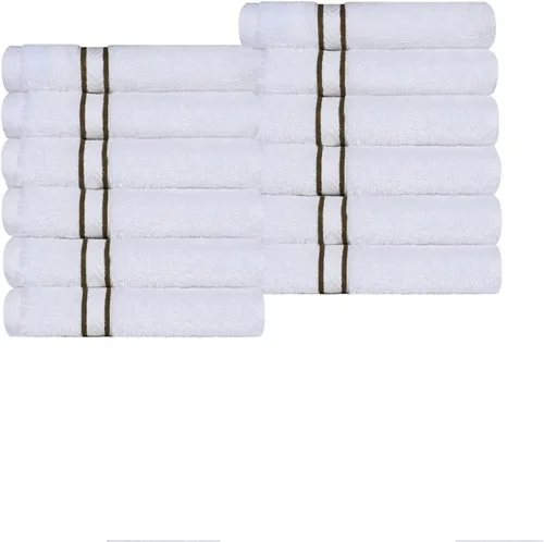 Miniatura 20 de Juego de toallas de baño de algodón turco ultra suave de Superior, juego de 2 piezas, toallas para la ducha, baño, artículos esenciales para el Latte