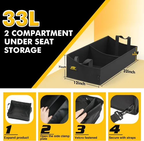 Miniatura 3 de MIKKUPPA Almacenamiento bajo asiento para camioneta - Reemplazo para Ford F150 F250 F350 2015-2024, bolsa organizadora de caja de herramientas